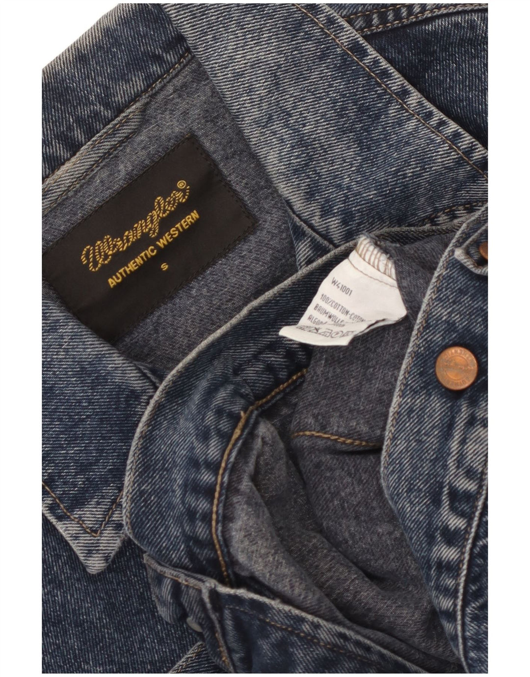 Wrangler Mens Denim Jacket UK 36 Small Blue Cotton