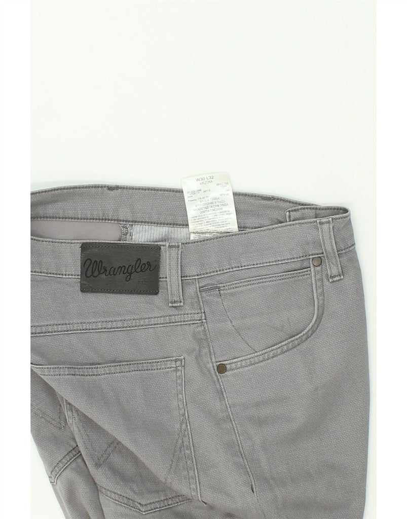 WRANGLER Mens Arizona Slim Casual Trousers W30 L27 Grey Cotton Vintage Wrangler and Second-Hand Wrangler from Messina Hembry 