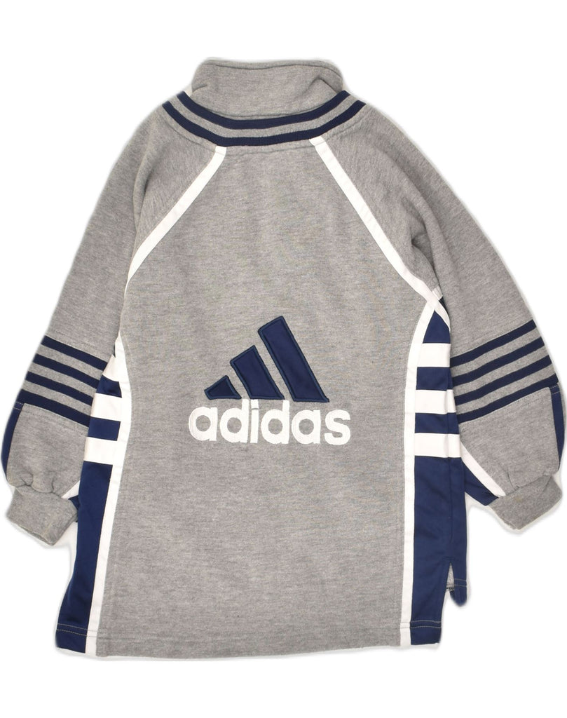 ADIDAS Boys Graphic Tracksuit Top Jacket 5-6 Years Grey Colourblock Cotton | Vintage Adidas | Thrift | Second-Hand Adidas | Used Clothing | Messina Hembry 