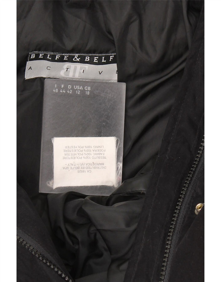 BELFE & BELFE Womens Padded Coat UK 18 XL Black Polyester