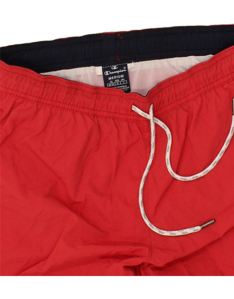 CHAMPION Mens Graphic Sport Shorts Medium Red Vintage Champion and Second-Hand Champion from Messina Hembry 