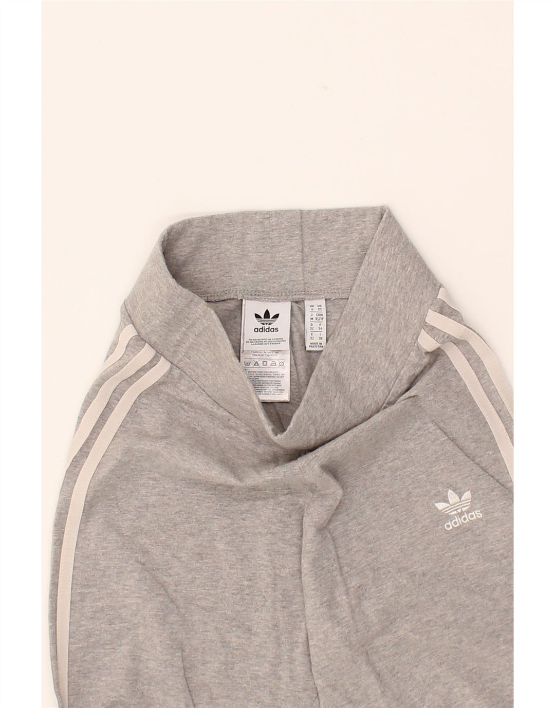 ADIDAS Womens Leggings UK 6 XS Grey Cotton Vintage Adidas and Second-Hand Adidas from Messina Hembry 
