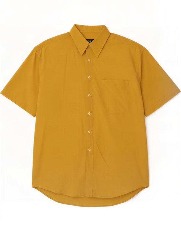 Commander Mens Short Sleeve Shirt Large Yellow