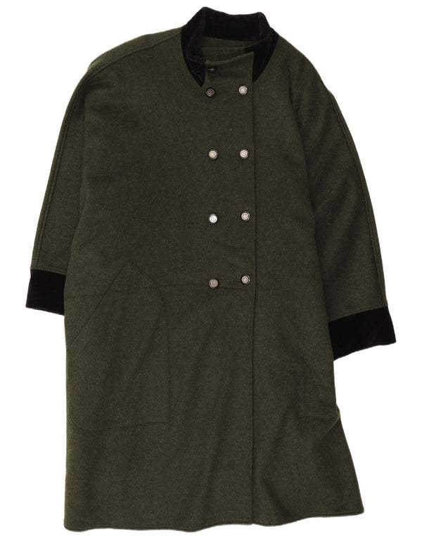 Anna E Cristina Womens Poncho Coat IT 44 Medium Green Colourblock