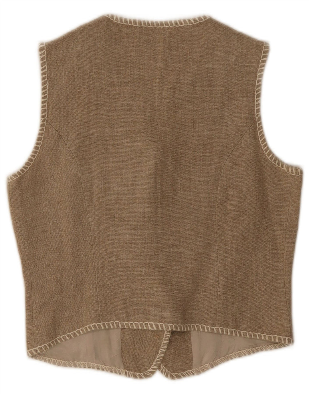 Seventy Womens Waistcoat IT 44 Medium Beige Flax