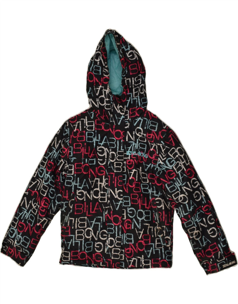 BILLABONG Girls Graphic Hooded Windbreaker Jacket 9-10 Years Red Polyester | Vintage Billabong | Thrift | Second-Hand Billabong | Used Clothing | Messina Hembry 