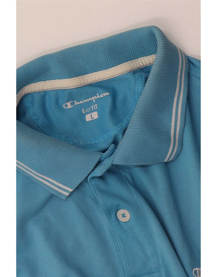 Champion Mens Easy Fit Polo Shirt Large Blue