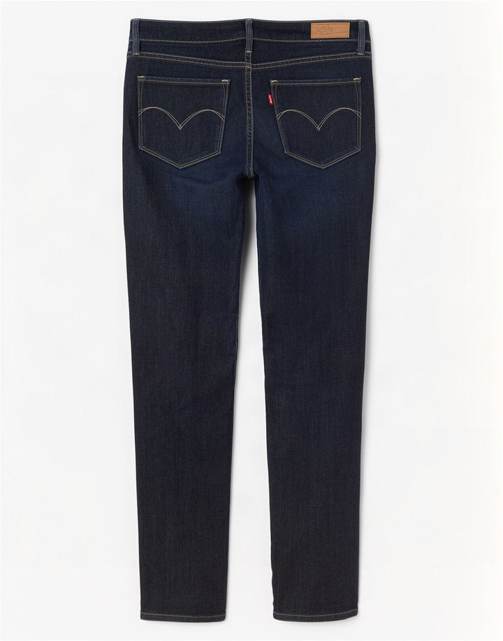 Levi's Womens Slim Jeans W29 L32 Navy Blue Cotton