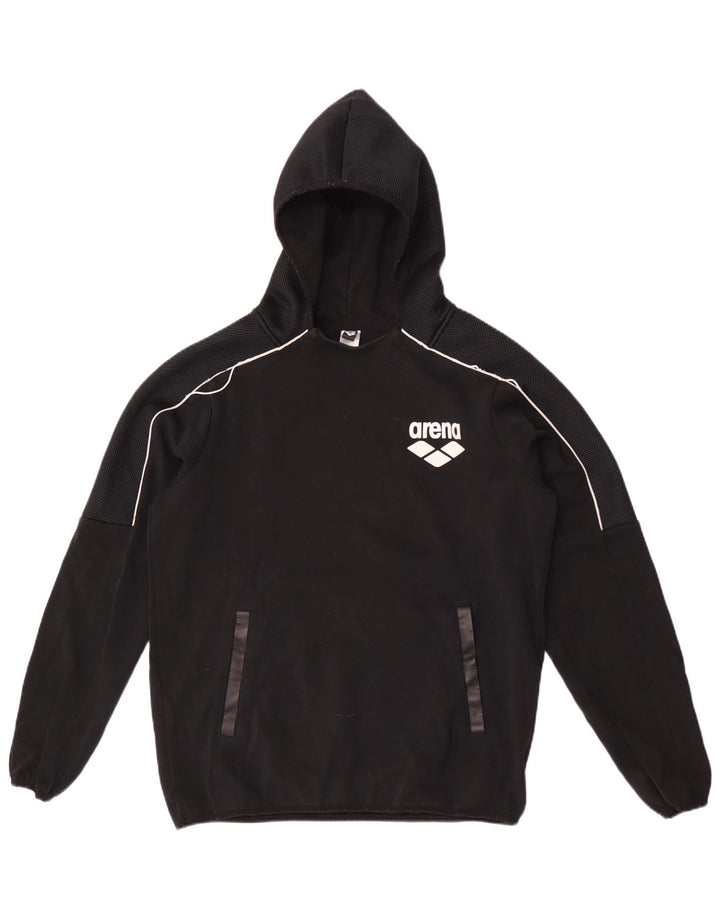 Arena Mens Hoodie Jumper Medium Black