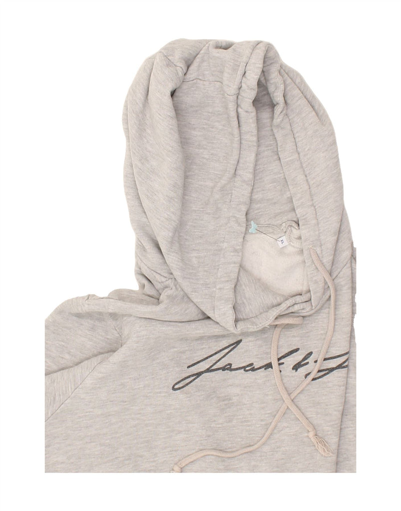 JACK & JONES Womens Graphic Hoodie Jumper UK 18 XL Grey Cotton | Vintage Jack & Jones | Thrift | Second-Hand Jack & Jones | Used Clothing | Messina Hembry 