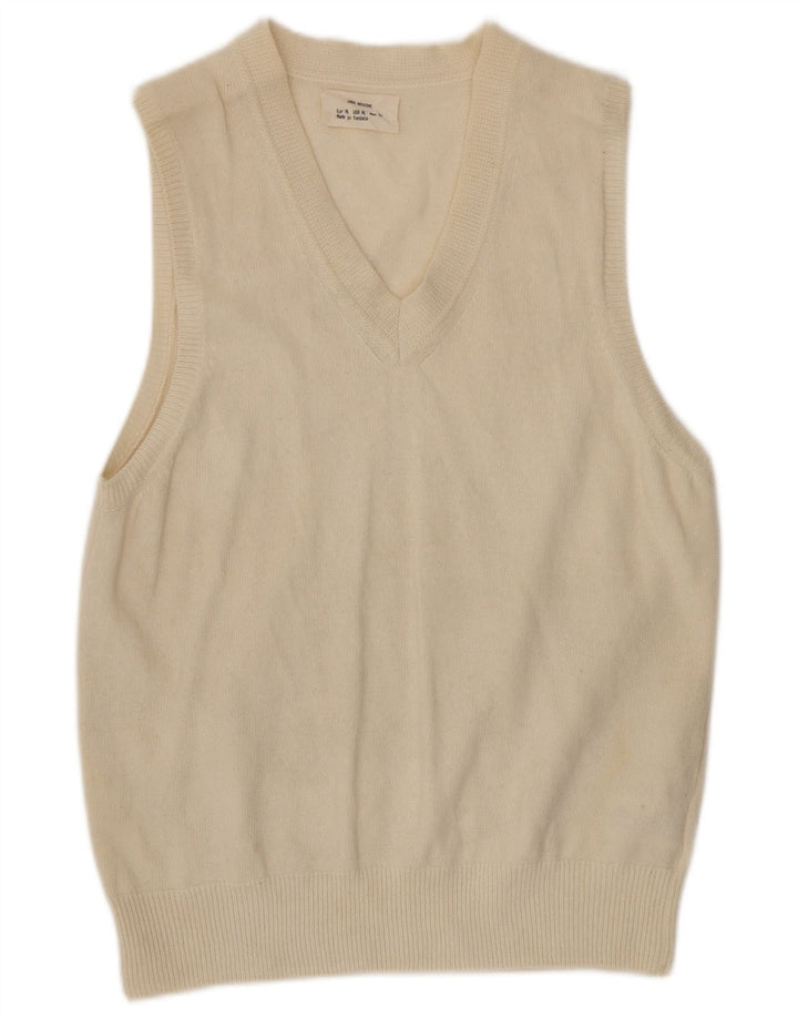 Zara Womens Vest Tank Top UK 18 XL Off White Wool