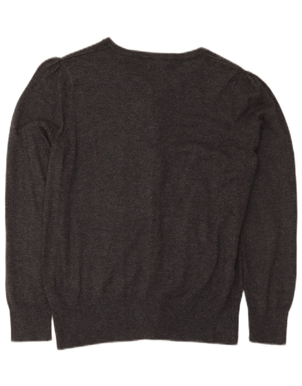Marks & Spencer Womens Cardigan Sweater UK 14 Medium Grey Viscose