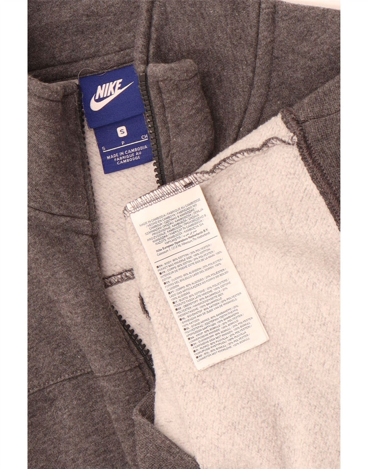 Nike Mens Tracksuit Top Jacket Small Grey Flecked Cotton