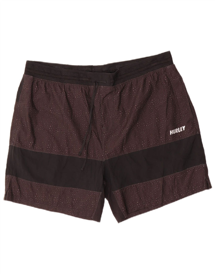Hurley Mens Phantom Swimming Shorts 2XL Black Spotted Polyester