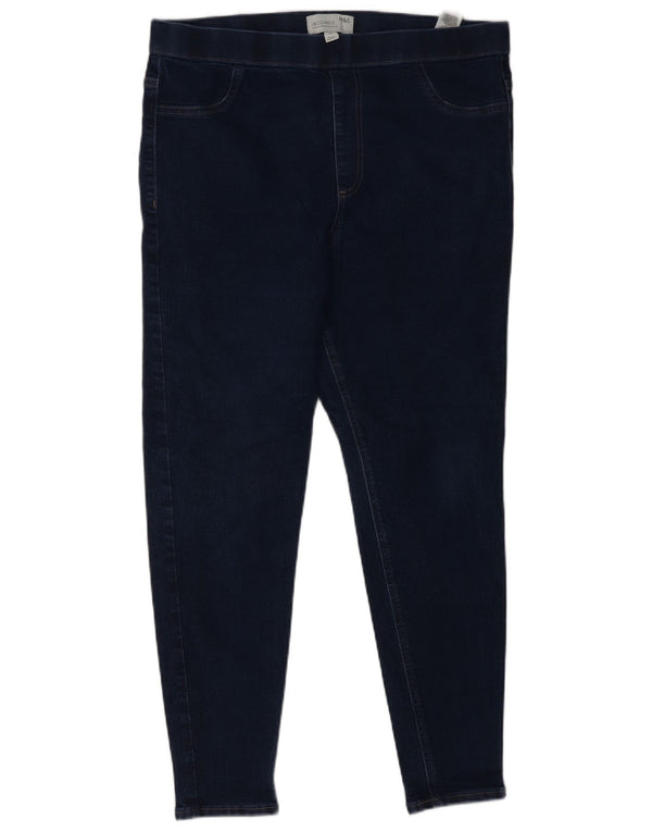 Marks & Spencer Womens Jegging Jeans UK 16 Large W34 L27 Navy Blue Cotton