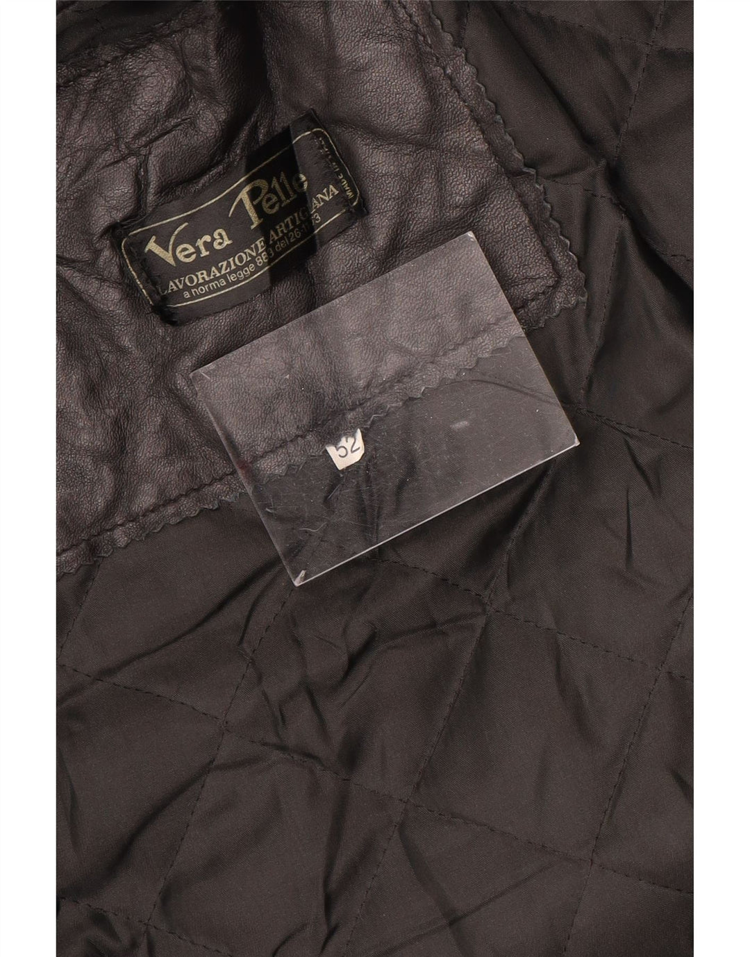 LAVORAZIONE ARTIGIANA Mens Leather Jacket IT 52 XL Black Leather