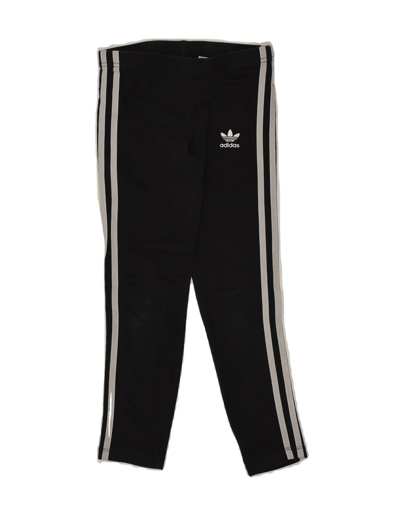 ADIDAS Girls Tracksuit Trousers 7-8 Years Black | Vintage Adidas | Thrift | Second-Hand Adidas | Used Clothing | Messina Hembry 