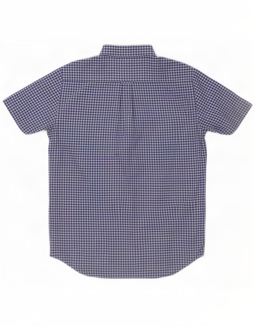 Gant Mens Short Sleeve Shirt Size 39/40 15 3/4 Medium Blue Gingham Cotton