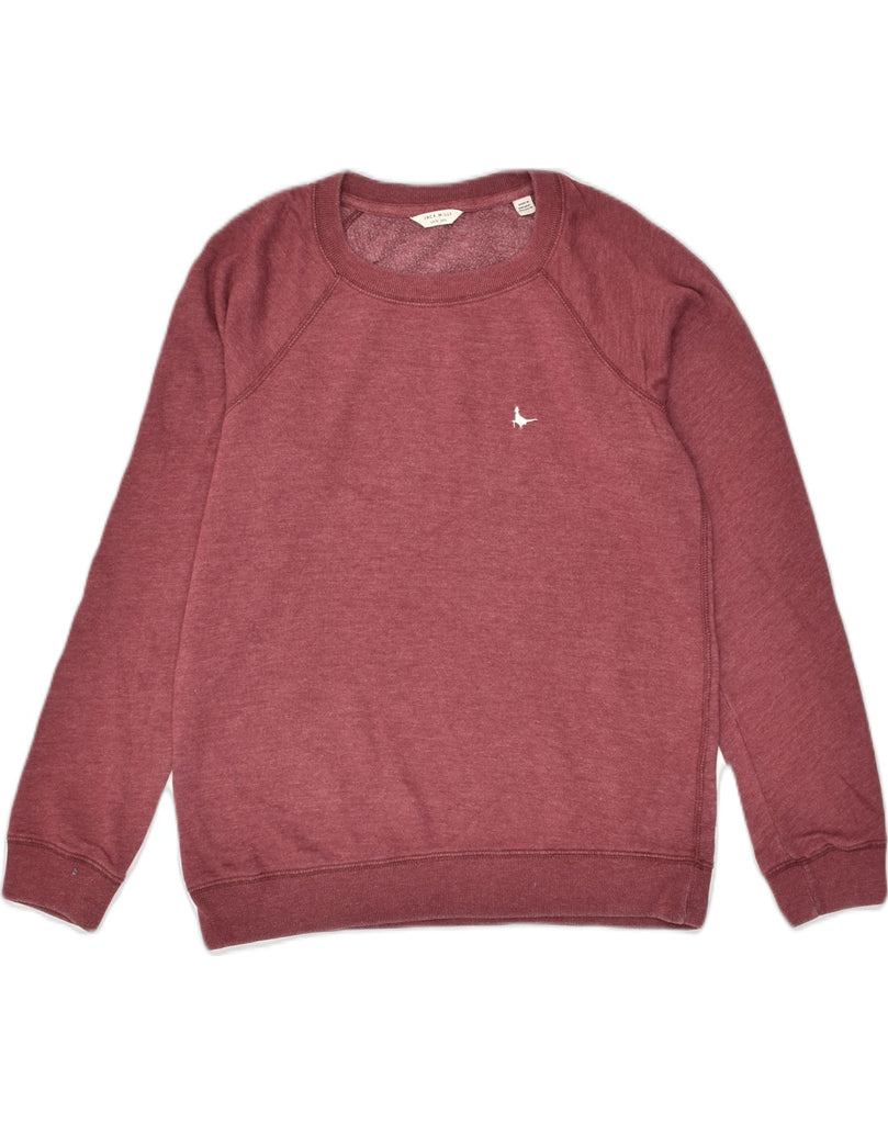 JACK WILLS Womens Sweatshirt Jumper UK 10 Small Maroon Cotton | Vintage Jack Wills | Thrift | Second-Hand Jack Wills | Used Clothing | Messina Hembry 