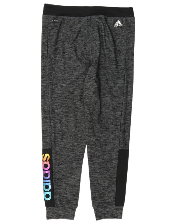 Adidas Girls Climalite Tracksuit Trousers Joggers 13-14 Years XL Grey