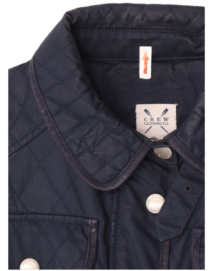 Crew Clothing Womens Regular Fit Quilted Jacket UK 10 Small Navy Blue