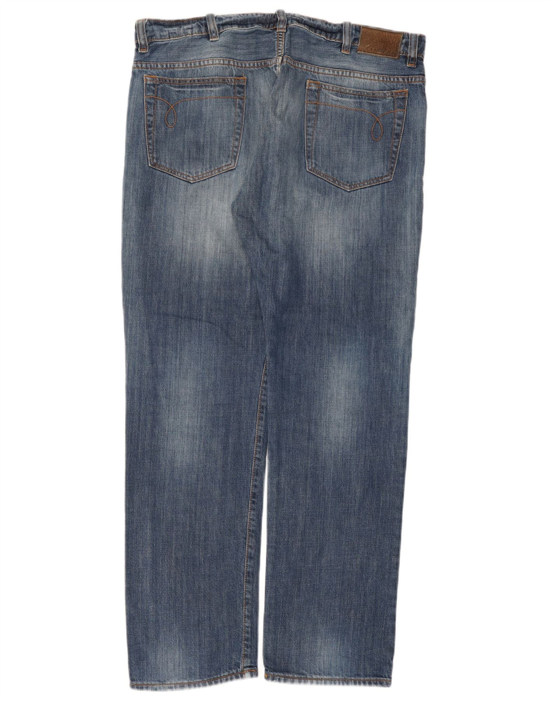 Calvin Klein Mens Straight Jeans W38 L34 Blue Cotton
