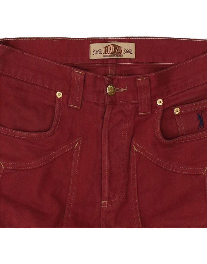 JECKERSON Womens Slim Casual Trousers W31 L32  Red Vintage Jeckerson and Second-Hand Jeckerson from Messina Hembry 