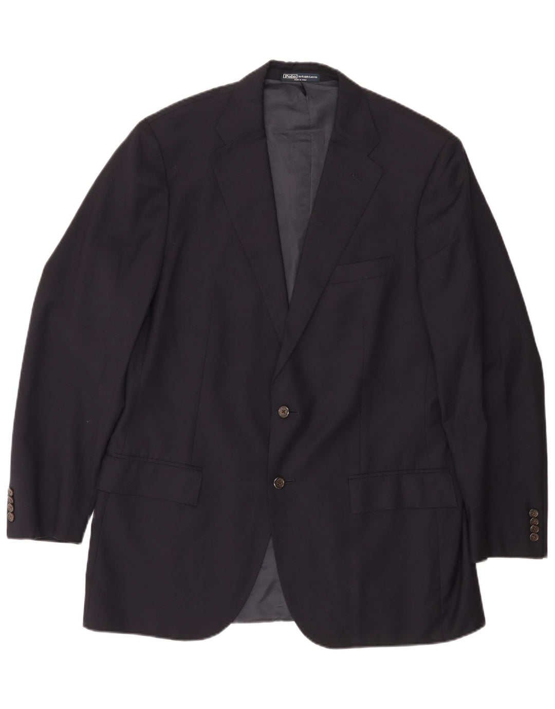 POLO RALPH LAUREN Mens 2 Button Blazer Jacket UK 44 2XL Navy Blue Wool
