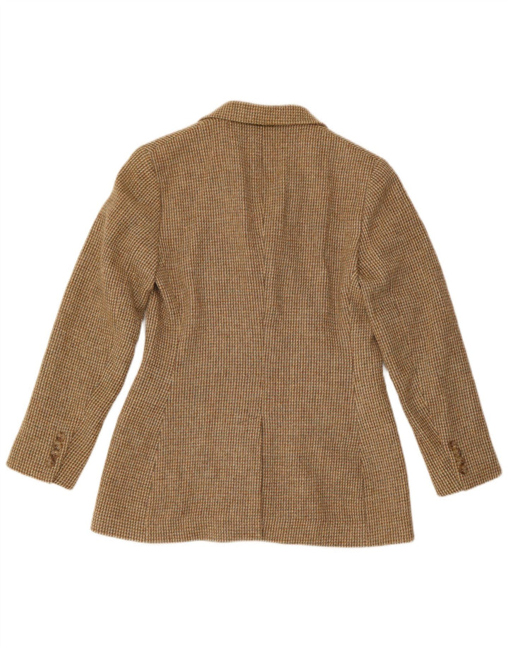 Ralph Lauren Womens 3 Button Blazer Jacket US 10 Large Brown Check