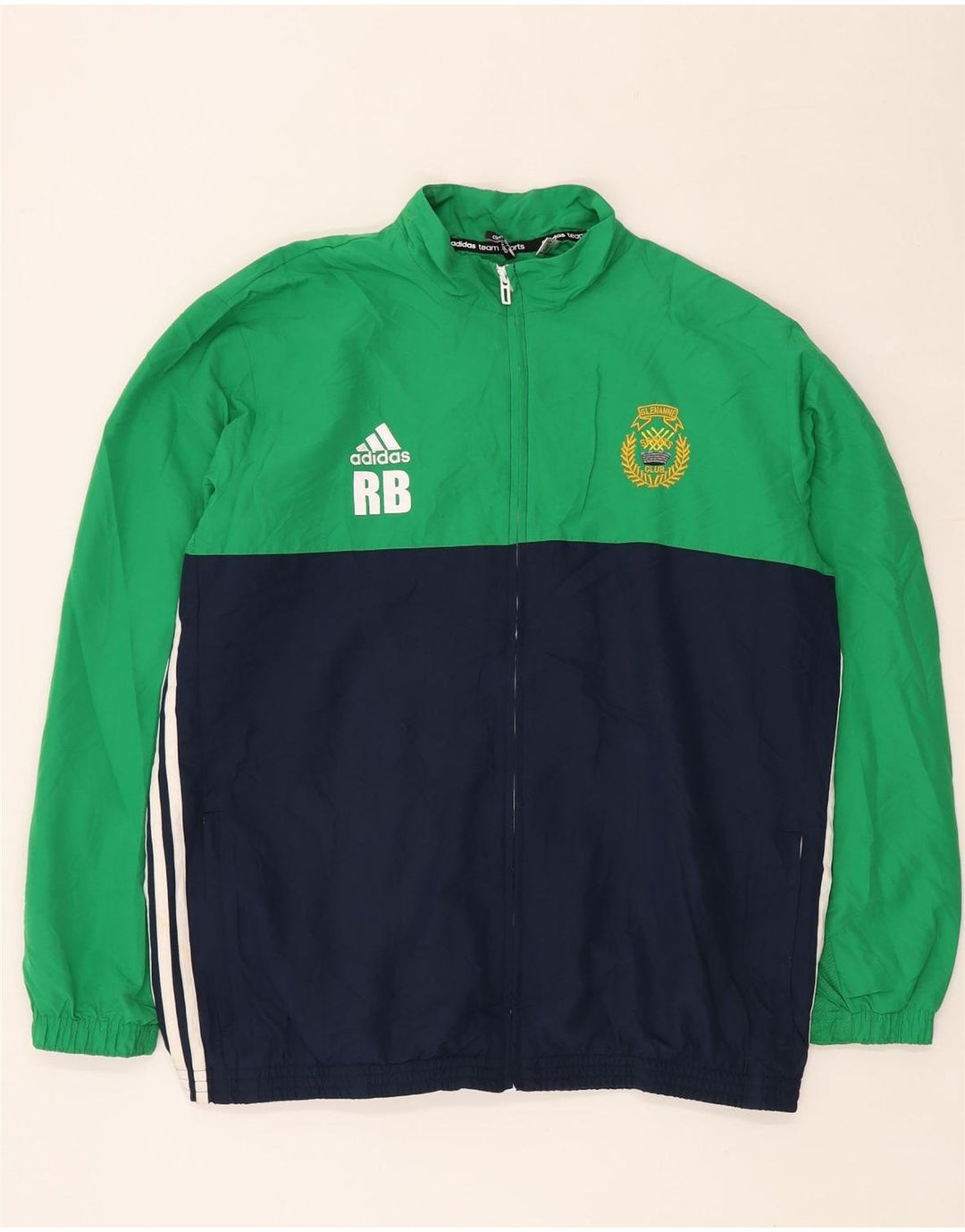 ADIDAS Mens Climalite Graphic Tracksuit Top Jacket XL Green Colourblock