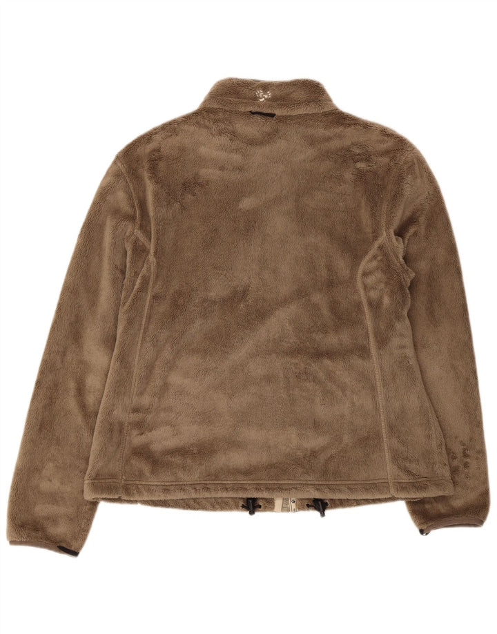 JACK WOLFSKIN Womens Fleece Jacket UK 18/20 XL Beige Polyester