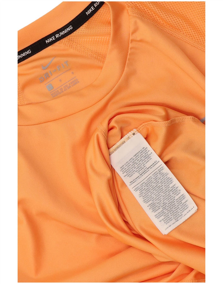 Nike Mens Dri Fit T-Shirt Top Large Orange Polyester