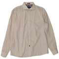 Tommy Hilfiger Mens Slim Fit Shirt Size 16 Large White Spotted