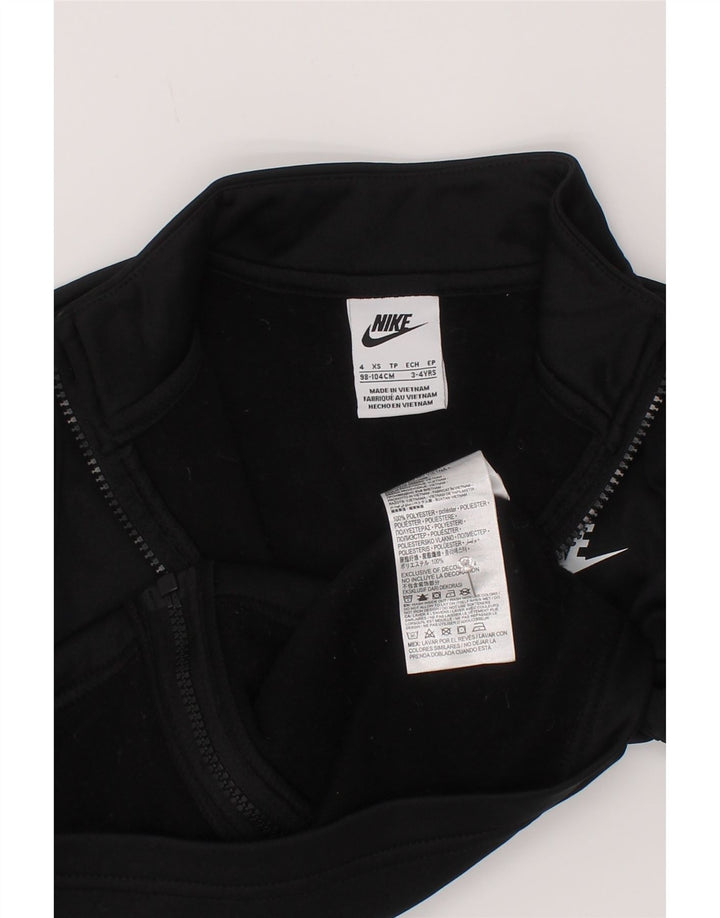 Nike Boys Graphic Tracksuit Top Jacket 3-4 Years XS Black Polyester