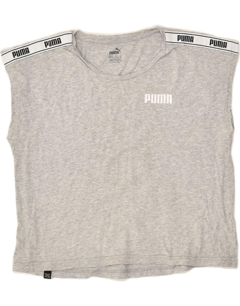 PUMA Girls Vest Top 15-16 Years Grey | Vintage Puma | Thrift | Second-Hand Puma | Used Clothing | Messina Hembry 