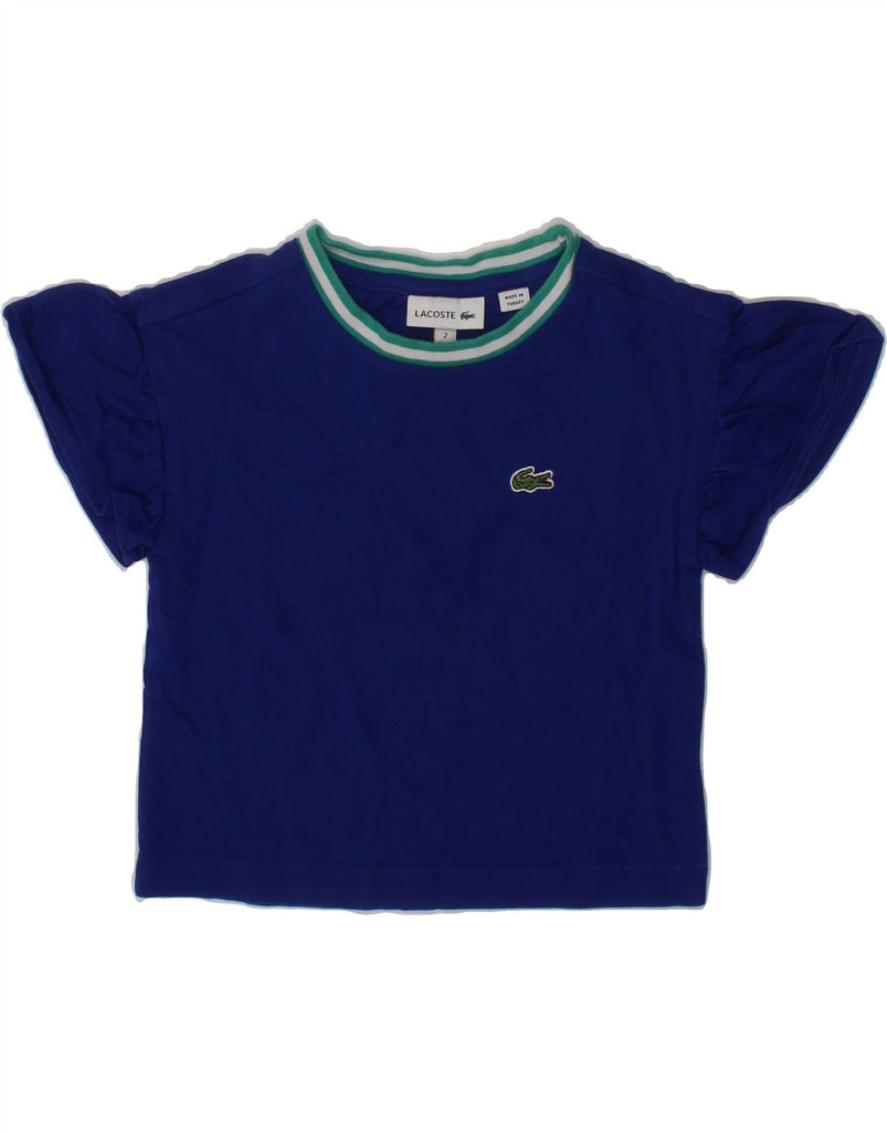 LACOSTE Baby Girls T-Shirt Top 18-24 Months Navy Blue Cotton Vintage Lacoste and Second-Hand Lacoste from Messina Hembry 