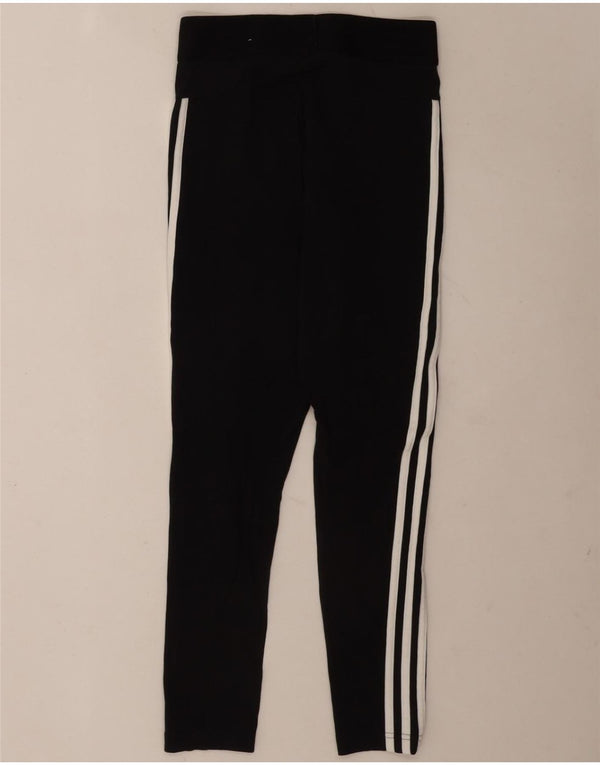 Adidas Womens Leggings UK 8/10 Small Black Cotton