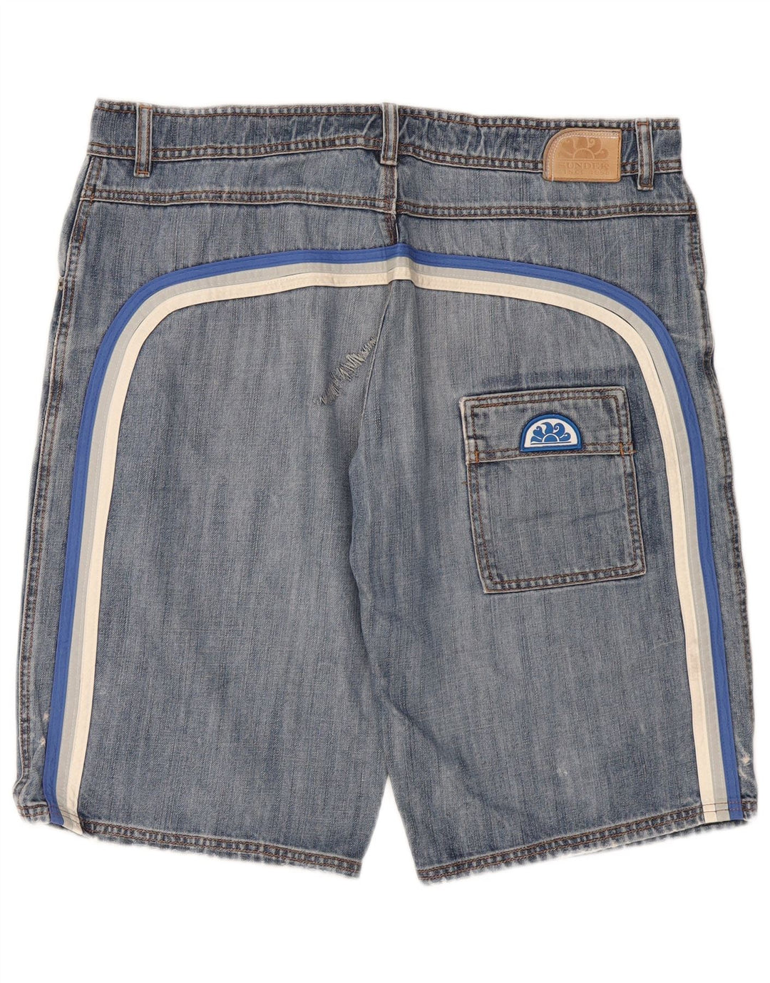 Sundek Mens Denim Shorts W40 XL Blue Cotton