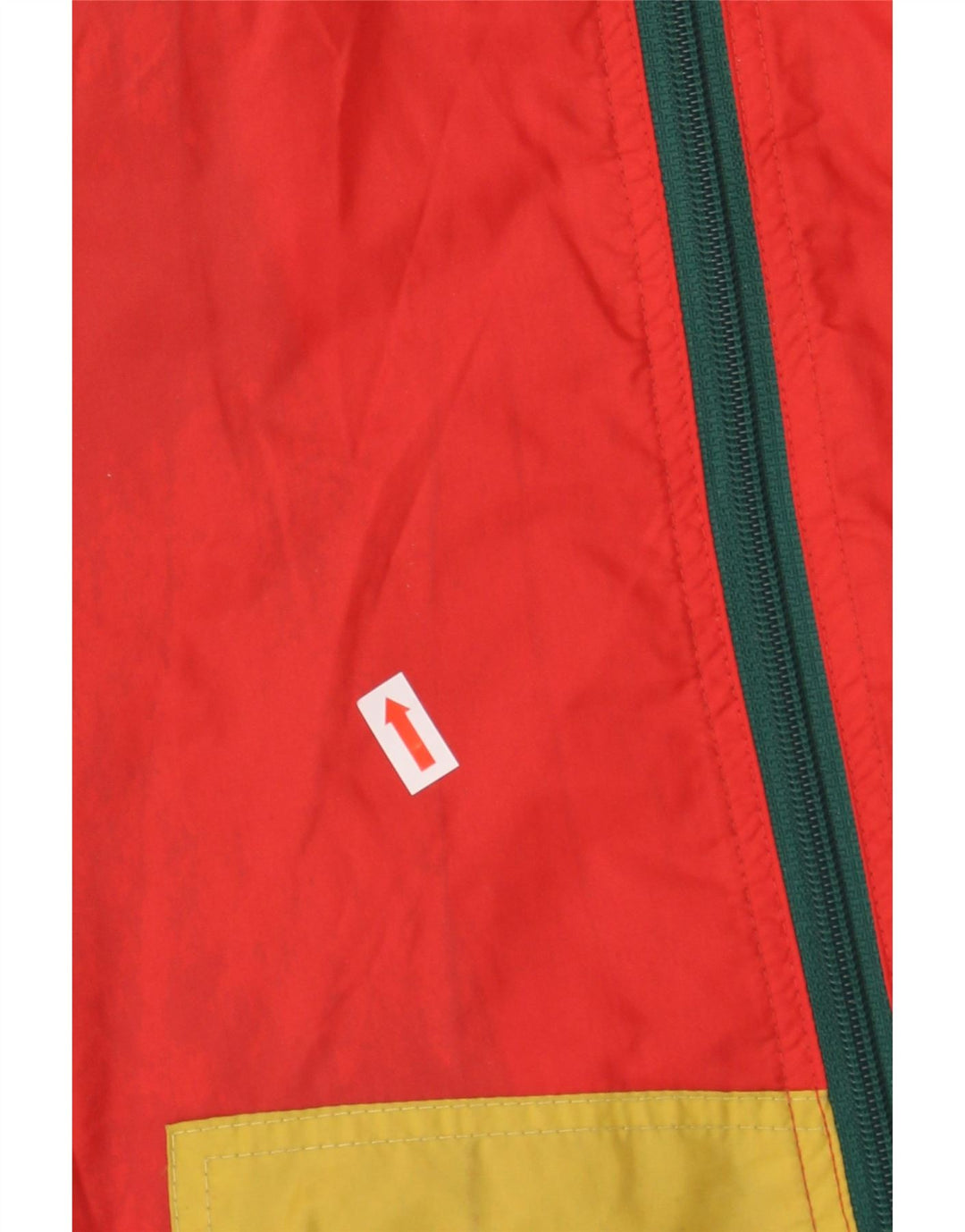 BRUGI Mens Hooded Rain Jacket UK 38 Medium Green Colourblock Polyamide Vintage Brugi and Second-Hand Brugi from Messina Hembry 