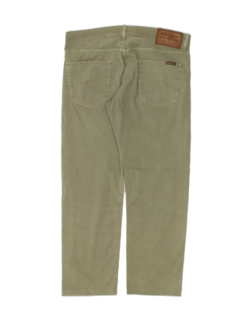 MARLBORO CLASSICS Mens Straight Casual Trousers W34 L28 Green Cotton | Vintage Marlboro Classics | Thrift | Second-Hand Marlboro Classics | Used Clothing | Messina Hembry 