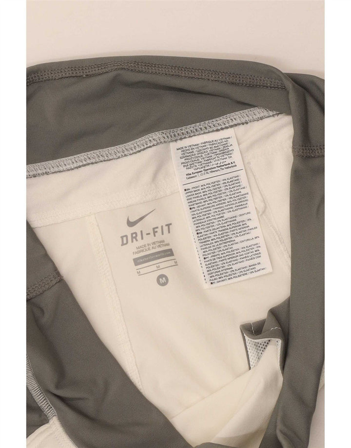 Nike Womens Dri Fit Tracksuit Trousers UK 14 Medium White Colourblock