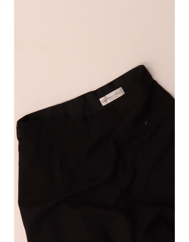 GIAN MARCO VENTURI Mens Pegged Suit Trousers W30 L35 Black