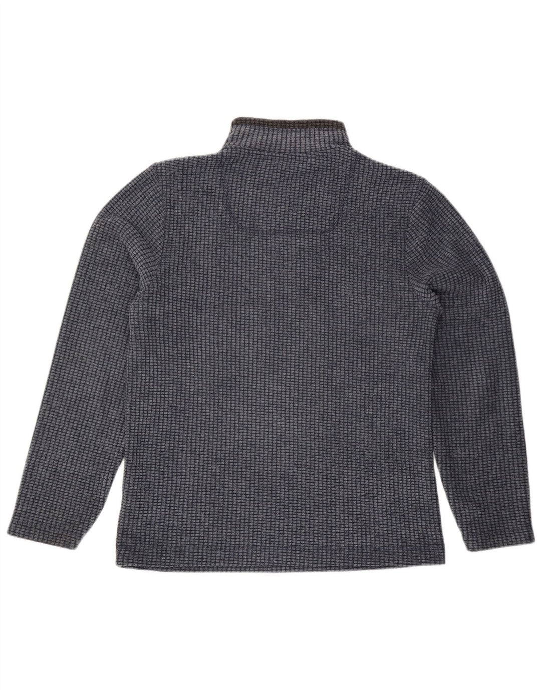 Weird Fish Mens Zip Neck Fleece Jumper Small Navy Blue Polyester