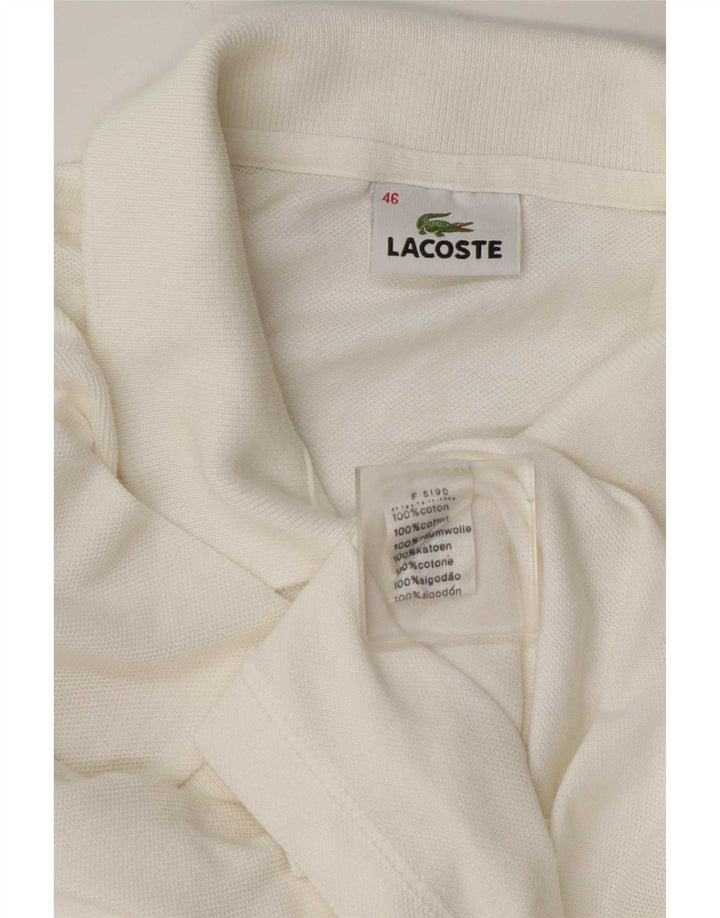 Lacoste Womens Polo Shirt Size 46 XL White Cotton