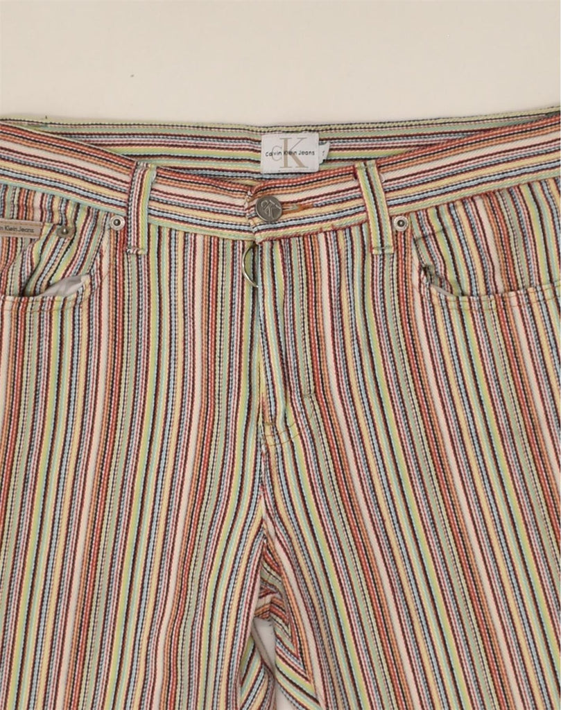 CALVIN KLEIN Womens Casual Trousers US 7 Medium W32 L28 Multicoloured | Vintage Calvin Klein | Thrift | Second-Hand Calvin Klein | Used Clothing | Messina Hembry 