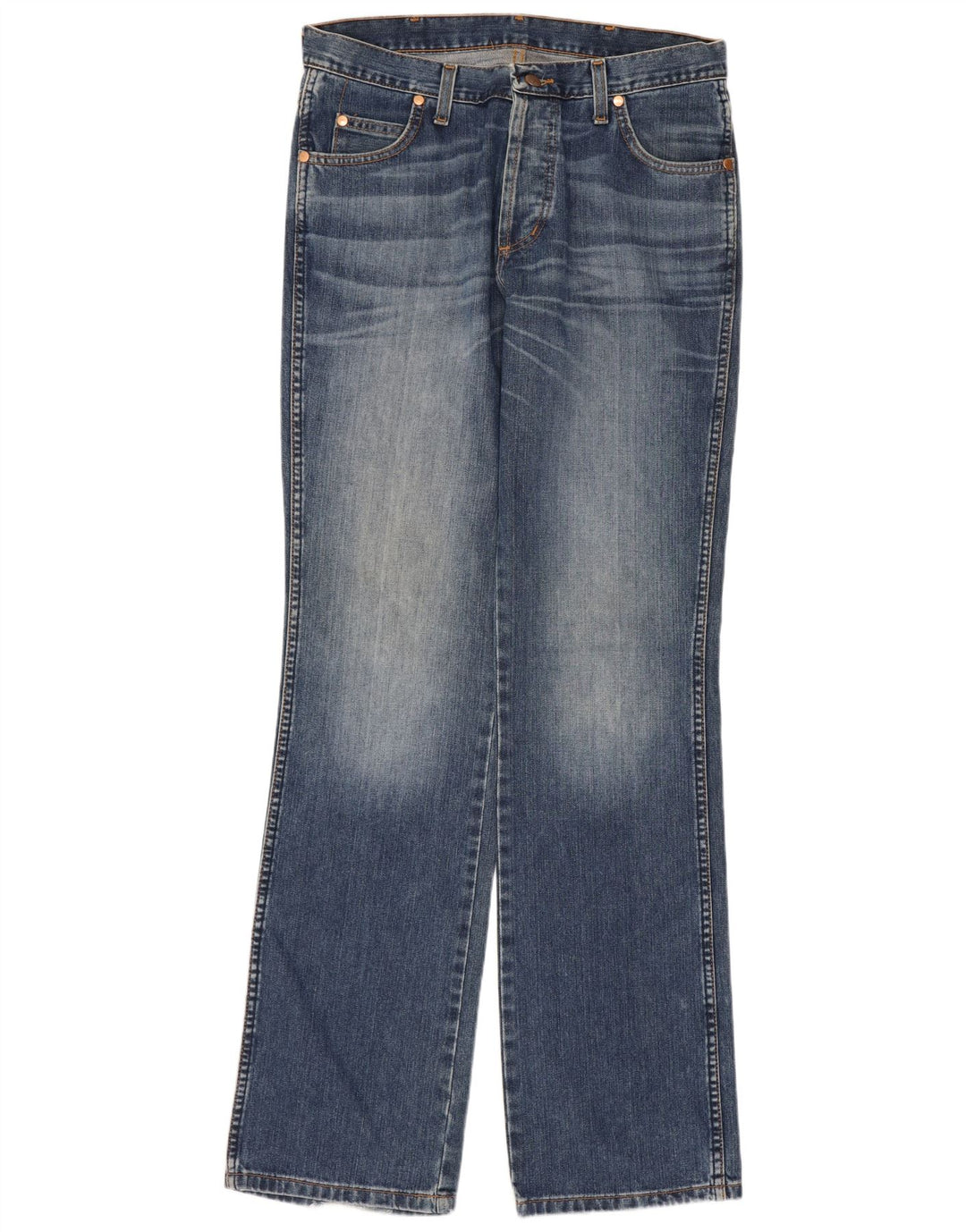 Wrangler Mens Evolution Straight Jeans W32 L34 Blue Cotton