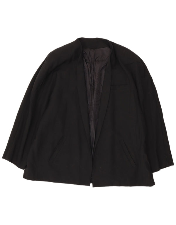 Marina Rinaldi Womens Open Oversized Blazer Jacket Size 31 XL Black