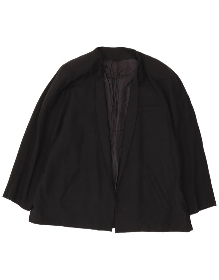 Marina Rinaldi Womens Open Oversized Blazer Jacket Size 31 XL Black