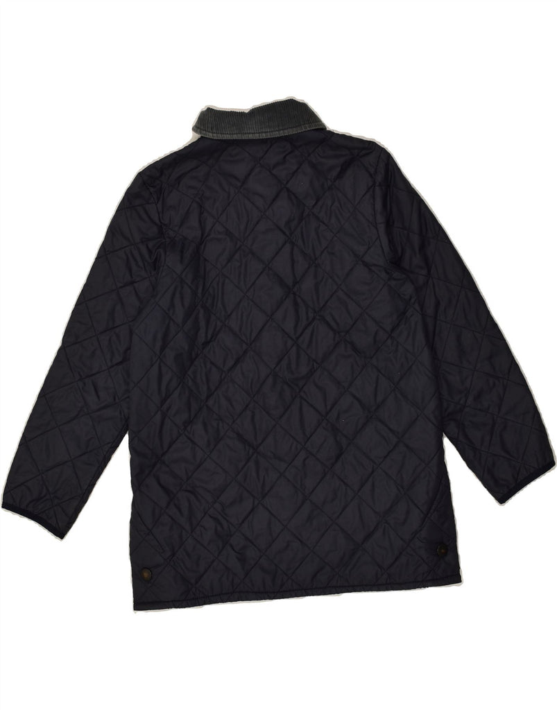 BARBOUR Girls Quilted Jacket 9-10 Years Large Navy Blue Polyamide | Vintage Barbour | Thrift | Second-Hand Barbour | Used Clothing | Messina Hembry 