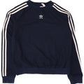 Adidas Mens Crop Sweatshirt Jumper UK 8 Small Navy Blue Polyester